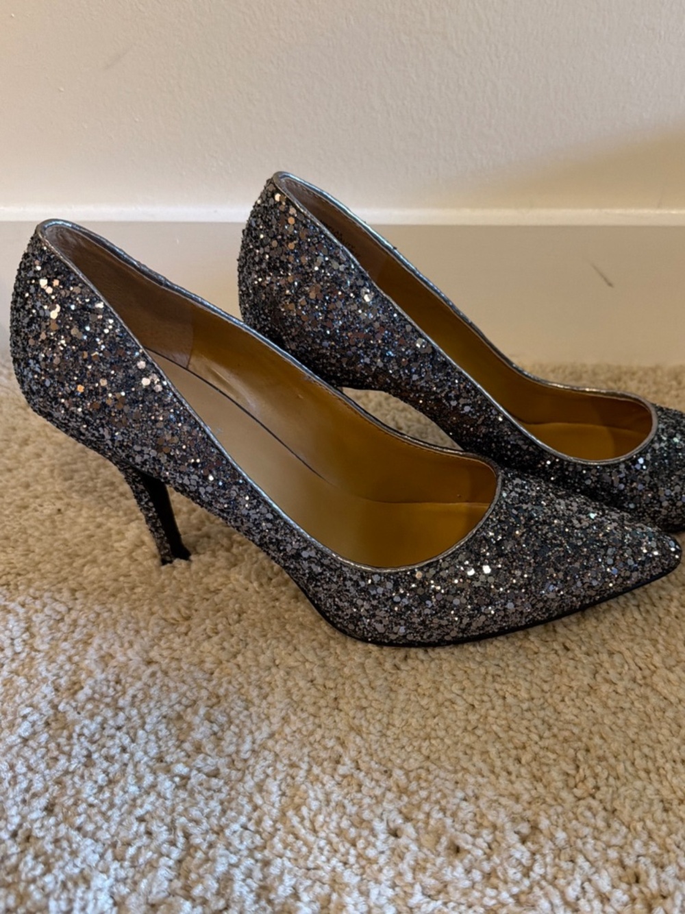 Nine West Siver Sequence Stilettos